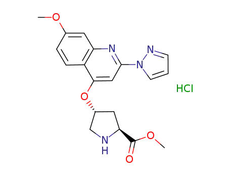 4R-(7-methoxy-2-pyrazol-1-yl-quinolin-4-yloxy)-pyrrolidine-2S-carboxylic acid methyl ester hydrochloride