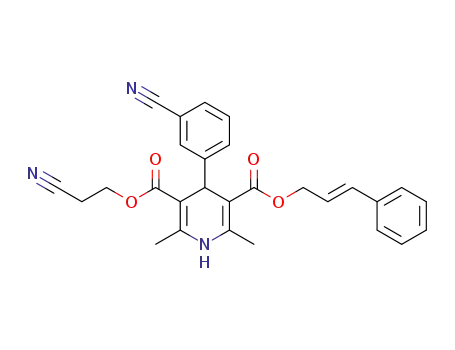 5-(3-phenyl-2-propene-1-yl) 3-(2-cyanoethyl) 4-(3-cyanophenyl)-2,6-dimethyl-1,4-dihydropyridine-3,5-dicarboxylate