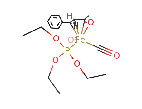 dicarbonyl{O-4-η-((E)-4-phenylbut-3-en-2-one)}(triethoxyphosphine)iron