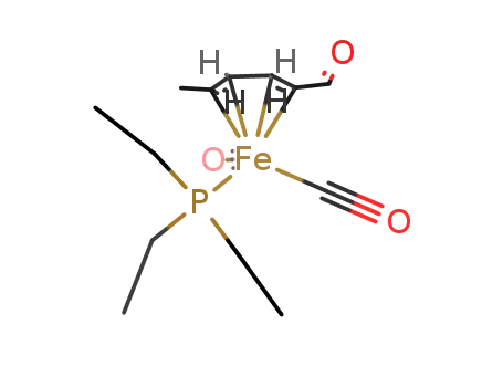 dicarbonyl{2-5-η-((2E,4E)-hexa-2,4-dienal)}(triethylphosphine)iron