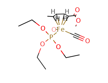 dicarbonyl{2-5-η-(methyl(2E,4E)-hexa-2,4-dienoate)}(triethoxyphosphine)iron