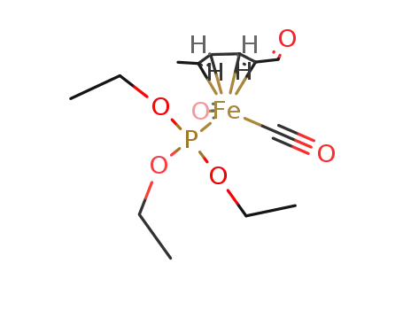 dicarbonyl{2-5-η-((2E,4E)-hexa-2,4-dienal)}(triethoxyphosphine)iron