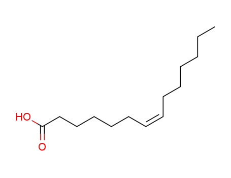Molecular Structure of 2430-95-7 ((Z)-7-Tetradecenoic acid)