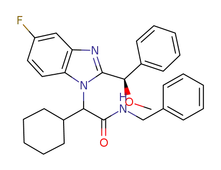 N-benzyl-2-cyclohexyl-2-[5-fluoro-2-((R)-methoxy-phenyl-methyl)-benzoimidazol-1-yl]-acetamide