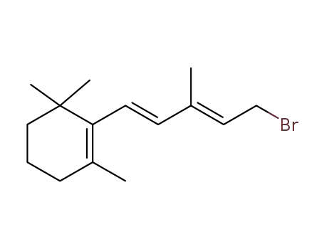 Molecular Structure of 38987-92-7 (Cyclohexene, 2-(5-bromo-3-methyl-1,3-pentadienyl)-1,3,3-trimethyl-,
(E,E)-)