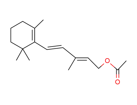 Molecular Structure of 3917-38-2 (2,4-Pentadien-1-ol, 3-methyl-5-(2,6,6-trimethyl-1-cyclohexen-1-yl)-,
acetate, (E,E)-)