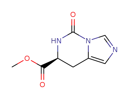 Molecular Structure of 69614-04-6 ((S)-methyl 5-oxo-5,6,7,8-tetrahydroimidazo[1,5-c]pyrimidine-7-carboxylate)