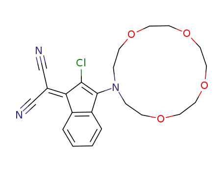 1-dicyanomethylene-2-chloro-3-(4,7,10,13-tetraoxa-1-azacyclopentadec-1-yl)indene