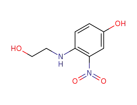 Molecular Structure of 65235-31-6 (4-((2-Hydroxyethyl)amino)-3-nitrophenol)