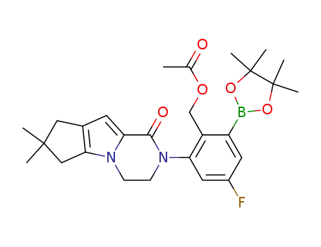 2-(7,7-dimethyl-1-oxo-3,4,7,8-tetrahydro-1H-cyclopenta[4,5]pyrrolo[1,2-a]pyrazin-2(6H)-yl)-4-fluoro-6-(4,4,5,5-tetramethyl-1,3,2-dioxaborolan-2-yl)benzyl acetate