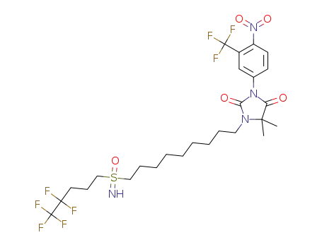 5,5-dimethyl-3-[4-nitro-3-(trifluoromethyl)phenyl]-1-{9-[S-(4,4,5,5,5-pentafluoropentyl)sulphonimidoyl]nonyl}imidazolidine-2,4-dione