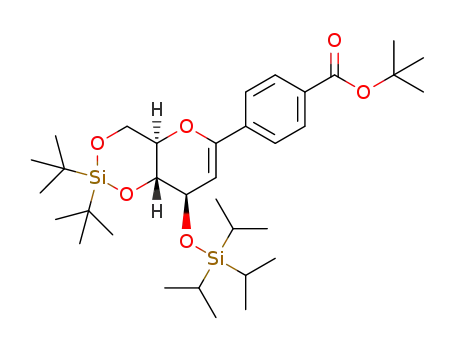 4-(1,5-anhydro-2-deoxy-4,6-O-di(tert-butyl)silanediyl-3-O-triisopropylsilyl-D-arabino-hex-1-enitolyl)benzoic acid tert-butyl ester