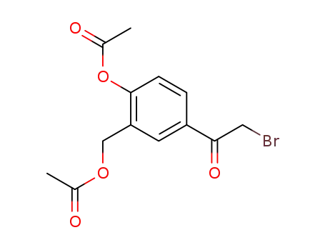 Molecular Structure of 24085-07-2 (1-(4-Acetyloxy)-3-((acetyloxy)methyl)phenyl)-2-bromoethanone)