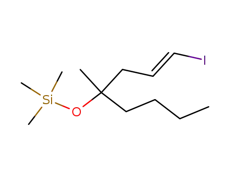 (1E)-(4R)-4-trimethylsilyloxy-4-methyl-1-iodo-1octene