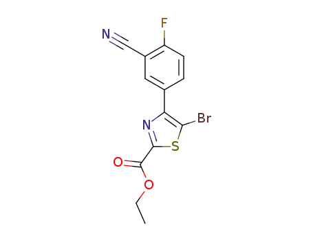 ethyl 5-bromo-4-(3-cyano-4-fluorophenyl)-1,3-thiazole-2-carboxylate
