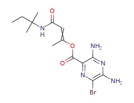 1-((2-methylbut-2-yl)carbamoyl)prop-1-en-2-yl 3,5-diamino-6-bromopyrazine-2-carboxylate