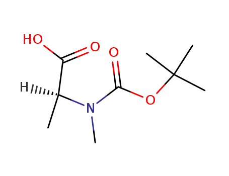 Molecular Structure of 16948-16-6 (BOC-N-Methyl-L-alanine)