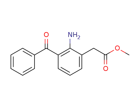 Molecular Structure of 61941-58-0 (Benzeneacetic acid, 2-amino-3-benzoyl-, methyl ester)