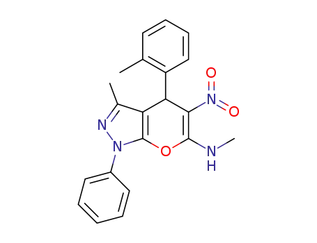4-(2-methylphenyl)-N,3-dimethyl-5-nitro-1-phenyl-1,4-dihydropyrano[2,3-c]pyrazol-6-amine