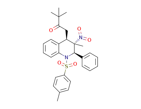 1-[(2R,3S,4R)-1,2,3,4-tetrahydro-2-phenyl-3-methyl-3-nitro-1-tosyl-4-quinolinyl]-3,3-dimethyl-2-butanone