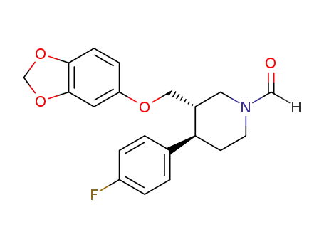 N-formyl paroxetine ((3S,4R)-3-((benzo[d][1,3]dioxol-5-yloxy)methyl)-4-(4-fluorophenyl)piperidine-1-carbaldehyde)