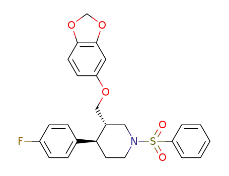 (3S,4R)-3-((benzo[d][1,3]dioxol-5-yloxy)methyl)-4-(4-fluorophenyl)-1-(phenylsulfonyl)piperidine