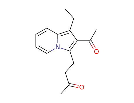 8-acetyl-1-aza-7-ethyl-9-(3-oxobutyl)bicyclo[4.3.0]nona-2,4,6,8-tetraene