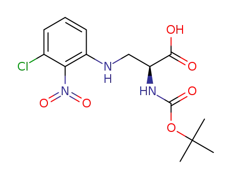 (S)-2-((tert-butoxycarbonyl)amino)-3-((3-chloro-2-nitrophenyl)amino)propanoic acid