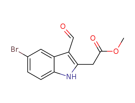 methyl 2-(5-bromo-3-formyl-1H-indol-2-yl)acetate