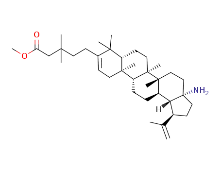 methyl 5-((1R,3aS,5aR,5bR,7aR,11aS,11bR,13aR,13bR)-3a-amino-5a,5b,8,8,11a-pentamethyl-1-(prop-1-en-2-yl)-2,3,3a,4,5,5a,5b,6,7,7a,8,11,11a,11b,12,13,13a,13b-octadecahydro-1H-cyclopenta[a]chrysen-9-yl)-3,3-dimethylpentanoate