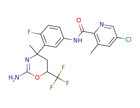 N-(3-((4SR,6SR)-2-amino-4-methyl-6-(trifluoromethyl)-5,6-dihydro-4H-1,3-oxazin-4-yl)-4-fluorophenyl)-5-chloro-3-methyl-2-pyridinecarboxamide