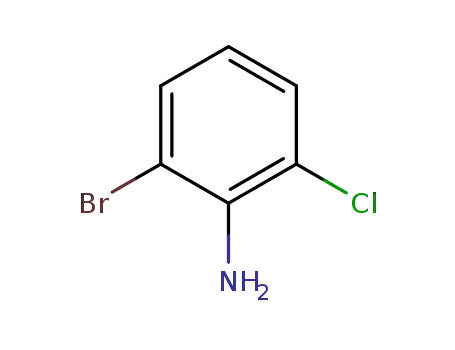 Molecular Structure of 59772-49-5 (Benzenamine, 2-bromo-6-chloro-)