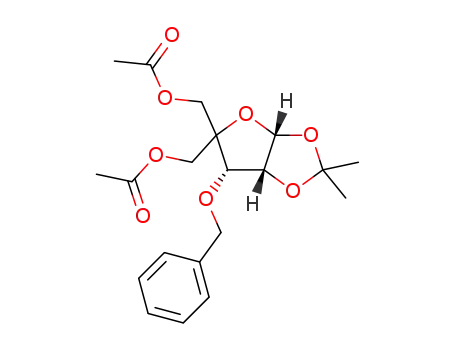 4-C-(acetoxymethyl)-5-O-acetyl-3-O-benzyl-1,2-O-isopropylidene-α-D-ribofuranose