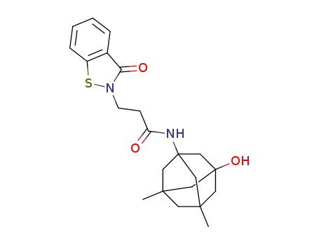 N-(3-hydroxy-5,7-dimethyladamantan-1-yl)-3-(3-oxobenzo[d]isothiazol-2(3H)-yl)propanamide