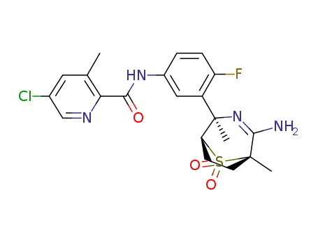 N-(3-((1S,2R,5R)-4-amino-2,5-dimethyl-8,8-dioxido-8-thia-3-azabicyclo[3.2.1]oct-3-en-2-yl)-4-fluorophenyl)-5-chloro-3-methyl-2-pyridinecarboxamide