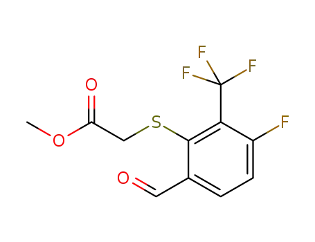 methyl 2-((3-fluoro-6-formyl-2-(trifluoromethyl)phenyl)thio)acetate