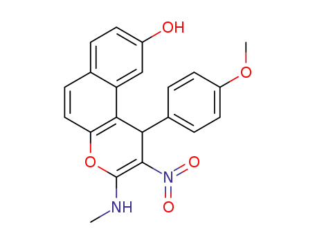 1-(4-methoxyphenyl)-3-(methylamino)-2-nitro-1H-benzo[f]chromen-9-ol