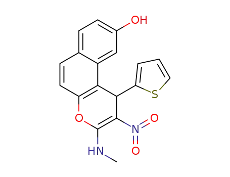 3-(methylamino)-2-nitro-1-(thiophen-2-yl)-1H-benzo[f]chromen-9-ol