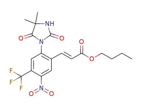 butyl (E)-3-(2-(4,4-dimethyl-2,5-dioxoimidazolidin-1-yl)-5-nitro-4-(trifluoromethyl)phenyl)acrylate