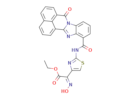 ethyl (Z)-2-(hydroxyimino)-2-(2-(benzimidazo[2,1-α]benz[de]isoquinoline-7-one-12-carboxamido)thiazol-4-yl)acetate