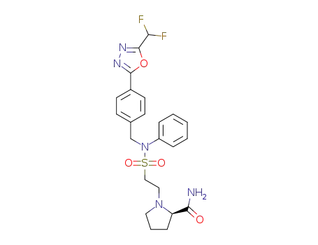(R)-1-(2-(N-(4-(5-(difluoromethyl)-1,3,4-oxadiazol-2-yl)benzyl)-N-phenylsulfamoyl)ethyl)pyrrolidine-2-carboxamide