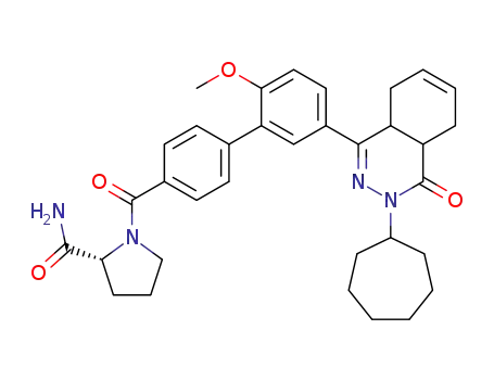 (R)-1-(5'-(cis-3-cycloheptyl-4-oxo-3,4,4a,5,8,8a-hexahydrophthalazin-1-yl)-2'-methoxy-[1,1'-biphenyl]-4-carbonyl)pyrrolidine-2-carboxamide