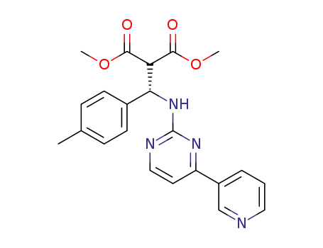 (-)-dimethyl 2-(((4-(pyridin-3-yl)pyrimidin-2-yl)amino)(p-tolyl)methyl)-malonate