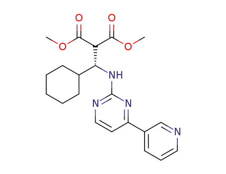 (-)-dimethyl (cyclohexyl-2-((4-(pyridin-3-yl)pyrimidin-2-yl)amino)methyl)malonate