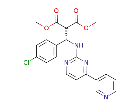 (-)-dimethyl 2-((4-chlorophenyl)((4-(pyridin-3-yl)pyrimidin-2-yl)amino)methyl)malonate