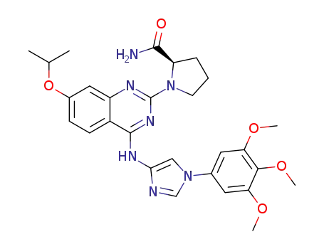 (R)-1-(7-isopropoxy-4-((1-(3,4,5-trimethoxyphenyl)-1H-imidazol-4-yl)amino)quinazolin-2-yl)pyrrolidine-2-carboxamide
