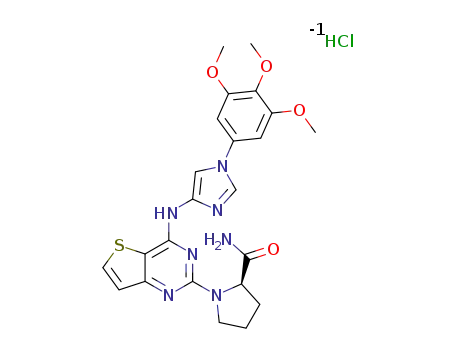 (R)-1-(4-((1-(3,4,5-trimethoxyphenyl)-1H-imidazol-4-yl)amino)thieno[3,2-d]pyrimidin-2-yl)pyrrolidine-2-carboxamide hydrochloride