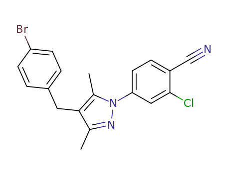 4-(4-(4-bromobenzyl)-3,5-dimethyl-1H-pyrazol-1-yl)-2-chlorobenzonitrile