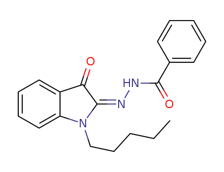 (E)-N'-(3-oxo-1-pentylindolin-2-ylidene)benzohydrazide