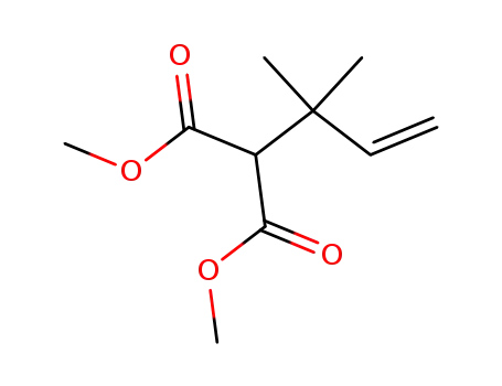 Molecular Structure of 74866-35-6 (Propanedioic acid, (1,1-dimethyl-2-propenyl)-, dimethyl ester)